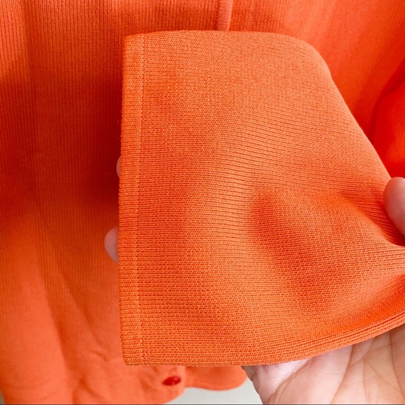 Coldwater Creek Orange Button-Up Cardigan Sweater - Picture 4 of 5